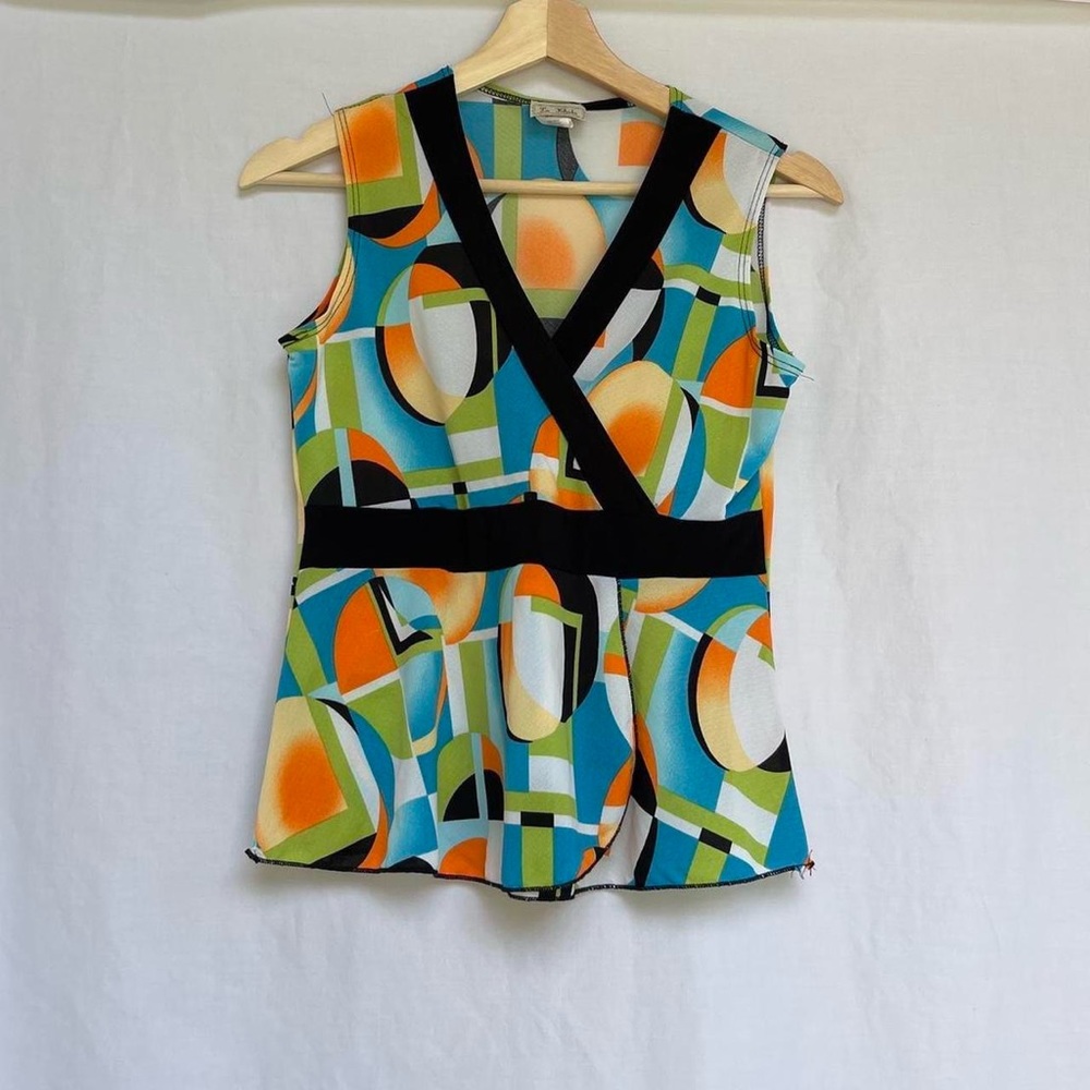 Y2k Multicolred Abstract Top 🖤🧡💙💚
